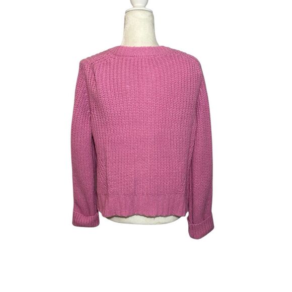 Chelsea & Theodore pink chunky knit cardigan - L - Picture 4 of 7